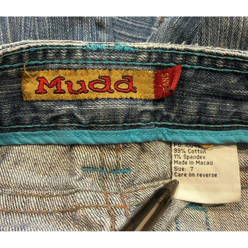 Mudd Women's Capri Jeans‎ Size 7 Blue Low Rise Crop Y2K